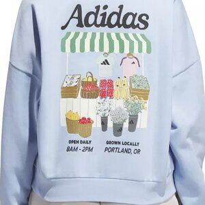 Adidas Women's Farmers Market Graphic Relaxed Sweatshirt Size XL New with Tags